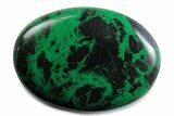 Polished Green Uvarovite Garnet Stone - Russia #380130-1
